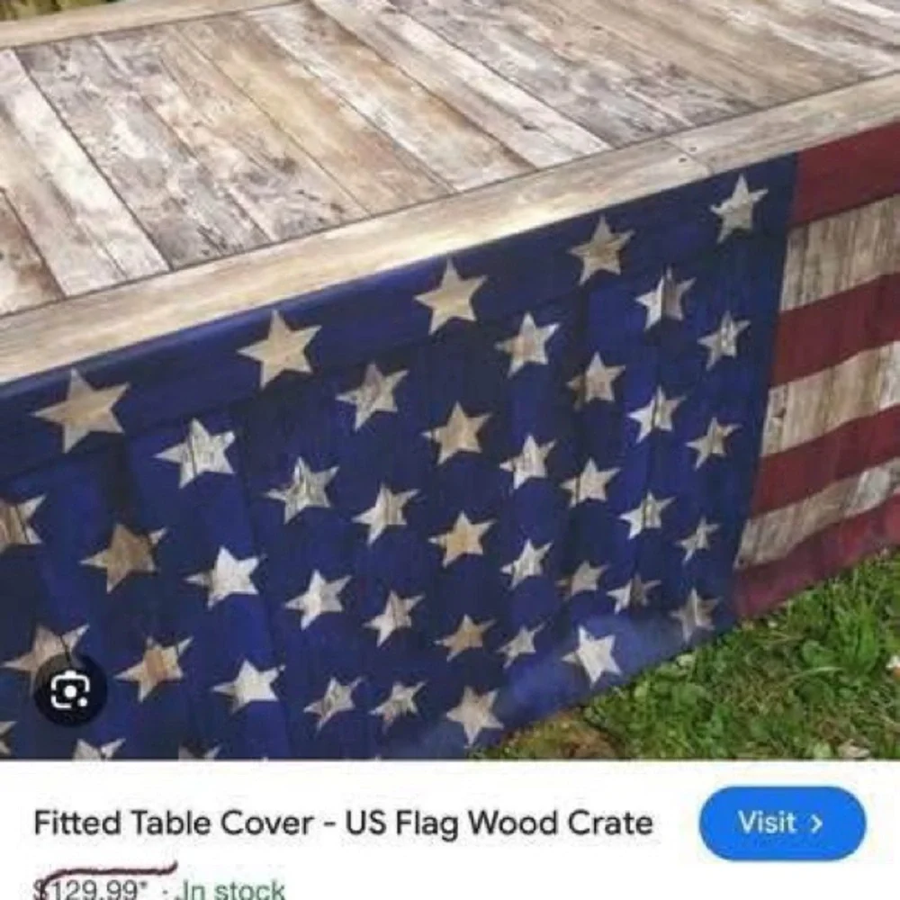 Patriotic American Flag Table Cover ($130 new)